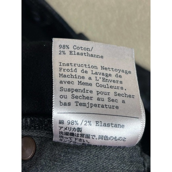 Earnest Sewn Harlan Cigarette Leg Jeans Womens 25 Black Pockets Low Rise - Picture 14 of 16